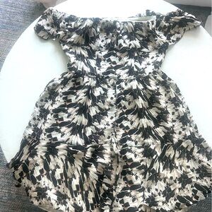 LoveShackFancy Silk off shoulder dress